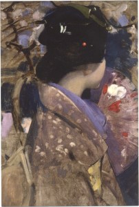 japanese lady with fan