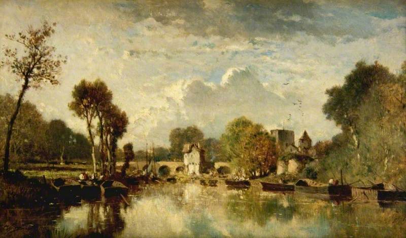 Brissot, Frank, active 1879-1881; River Scene